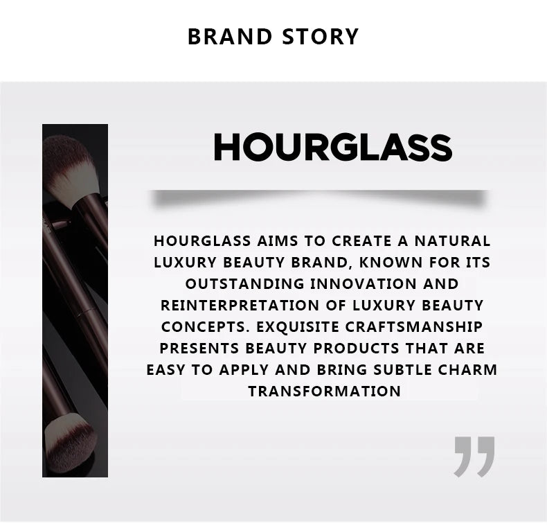 Hourglass Makeup Brush- No.2 Foundation/ Blush Brush Soft and Skin-friendly Fiber Hair Fashion Design Single Face Brush