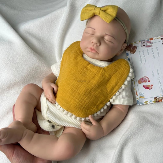 Lifelike 20Inch Full Body Soft Silicone Reborn Baby Girl/ Boy Dolls Realistic Textures Durable Materials As Keepsakes Kids Toy