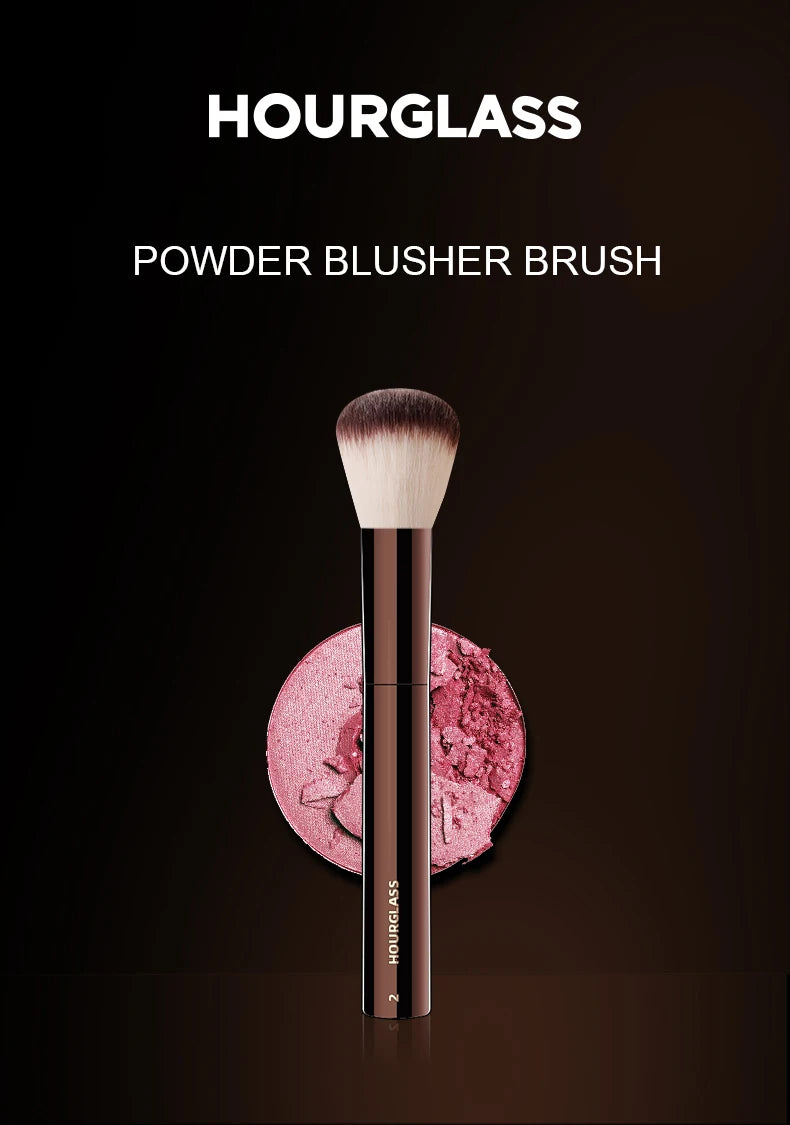 Hourglass Makeup Brush- No.2 Foundation/ Blush Brush Soft and Skin-friendly Fiber Hair Fashion Design Single Face Brush